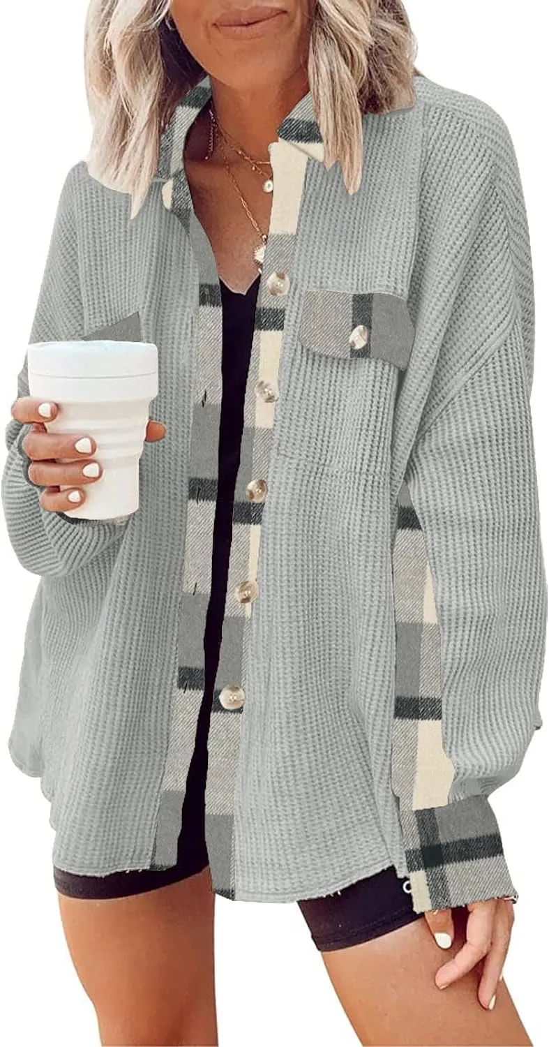 Cozy Womens Corduroy Button Down Shirts Long Sleeve