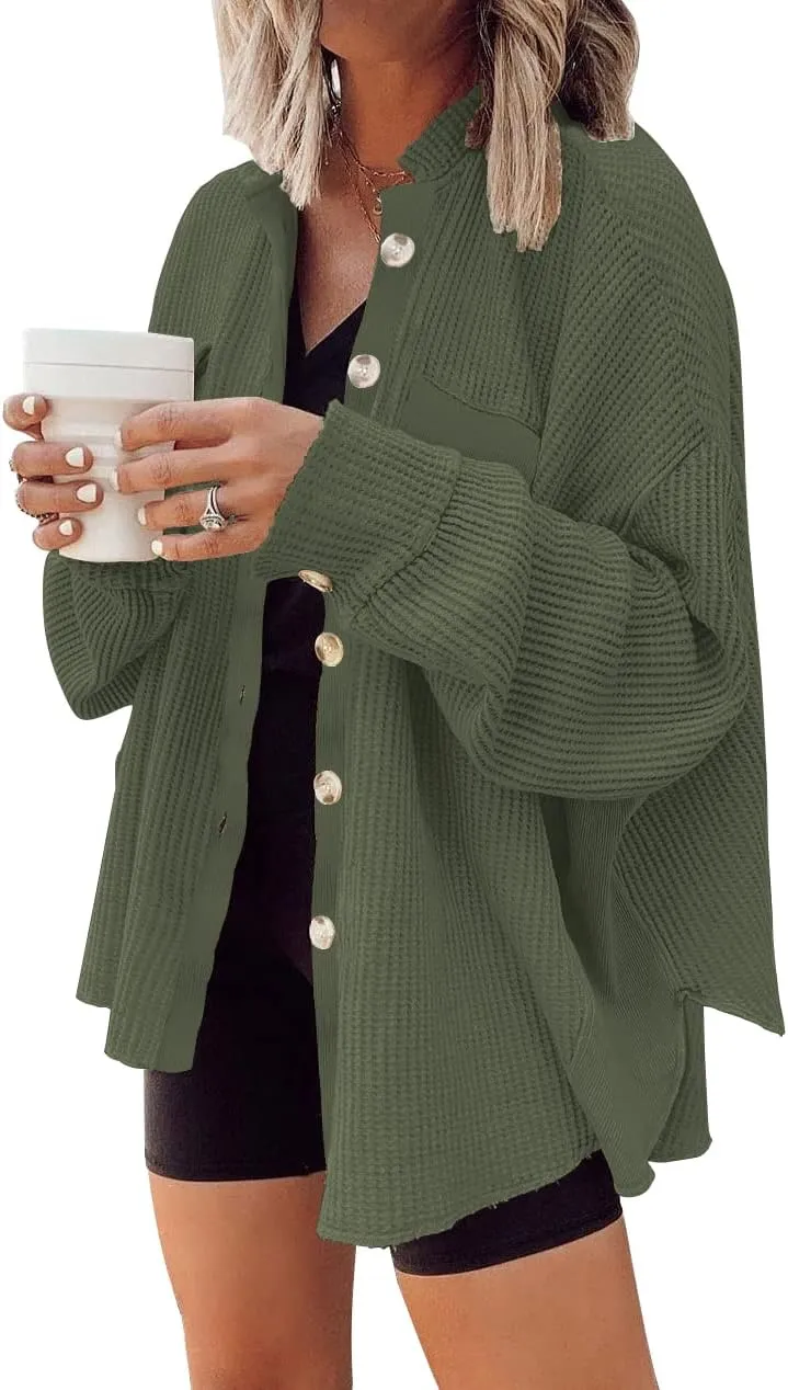 Cozy Womens Corduroy Button Down Shirts Long Sleeve