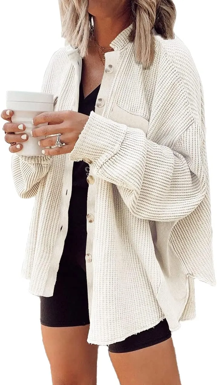 Cozy Womens Corduroy Button Down Shirts Long Sleeve
