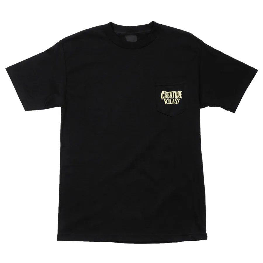 Creature Reaper Kills Mens S/S Pocket T-Shirt, Black