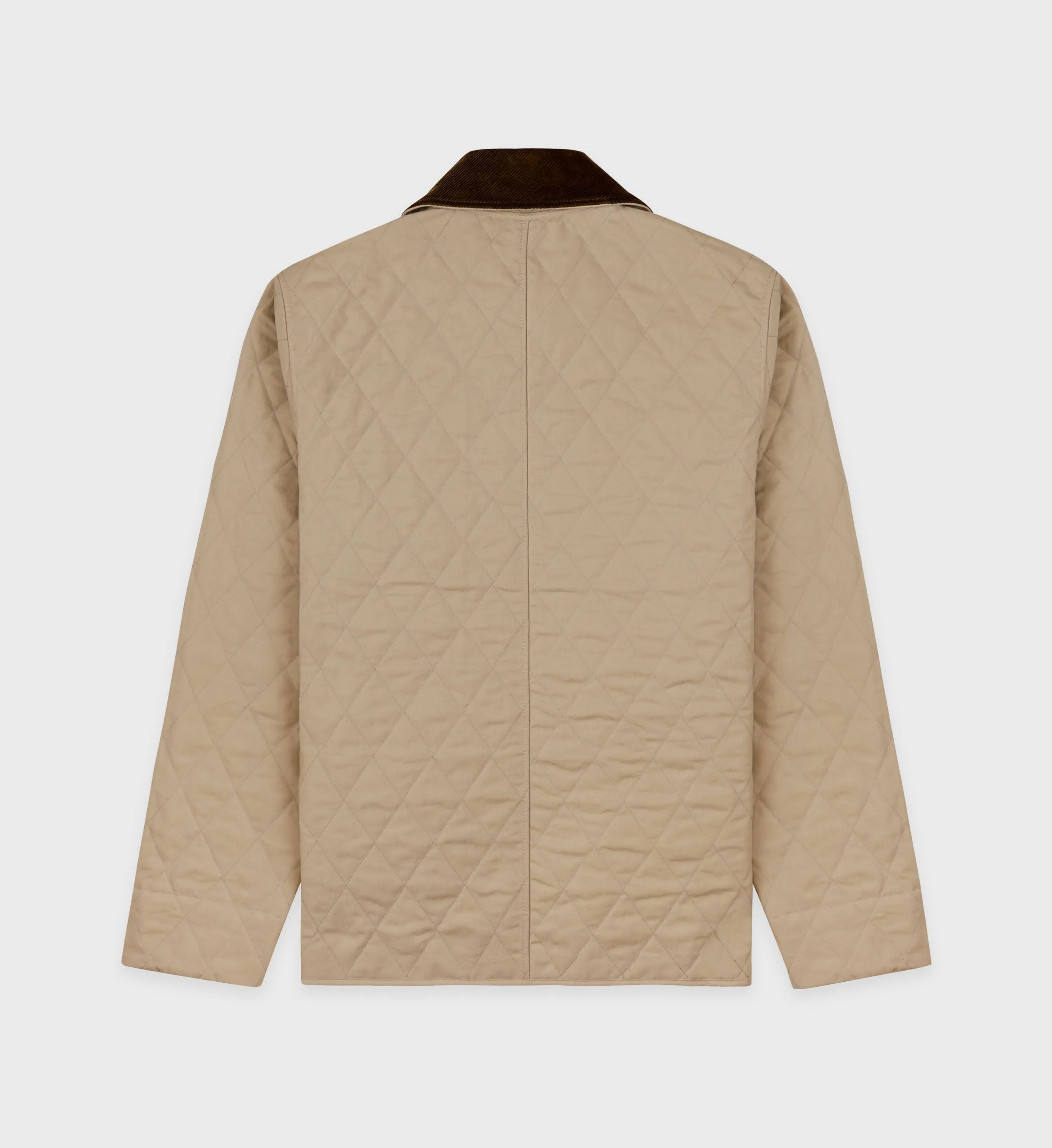 Crest Seal 100th Quilted Jacket - Beige/Chocolate