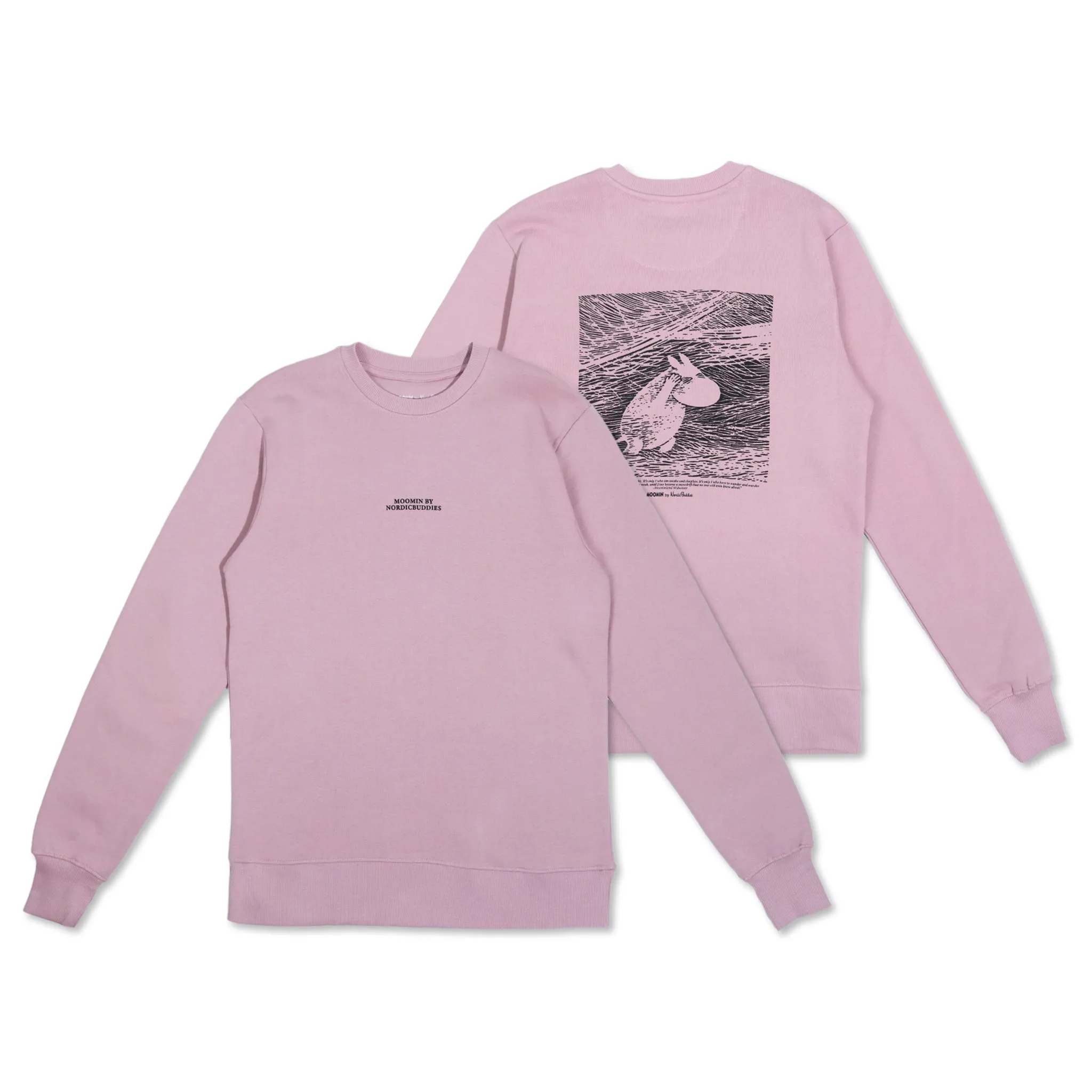 Crewneck College Moomintroll - Light pink