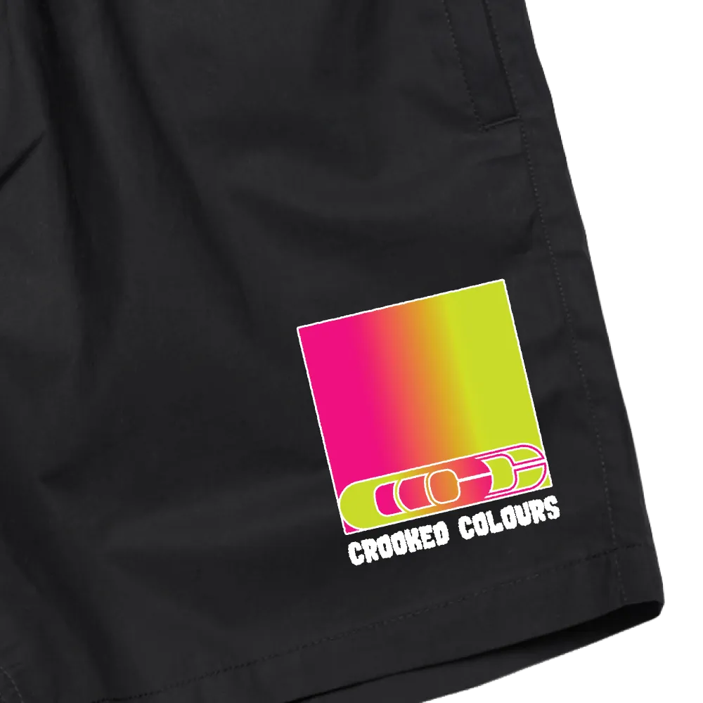 Crooked Colours / Surf Black Beach Shorts