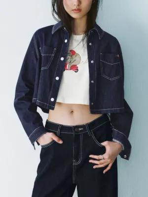 Cropped Denim Shirts