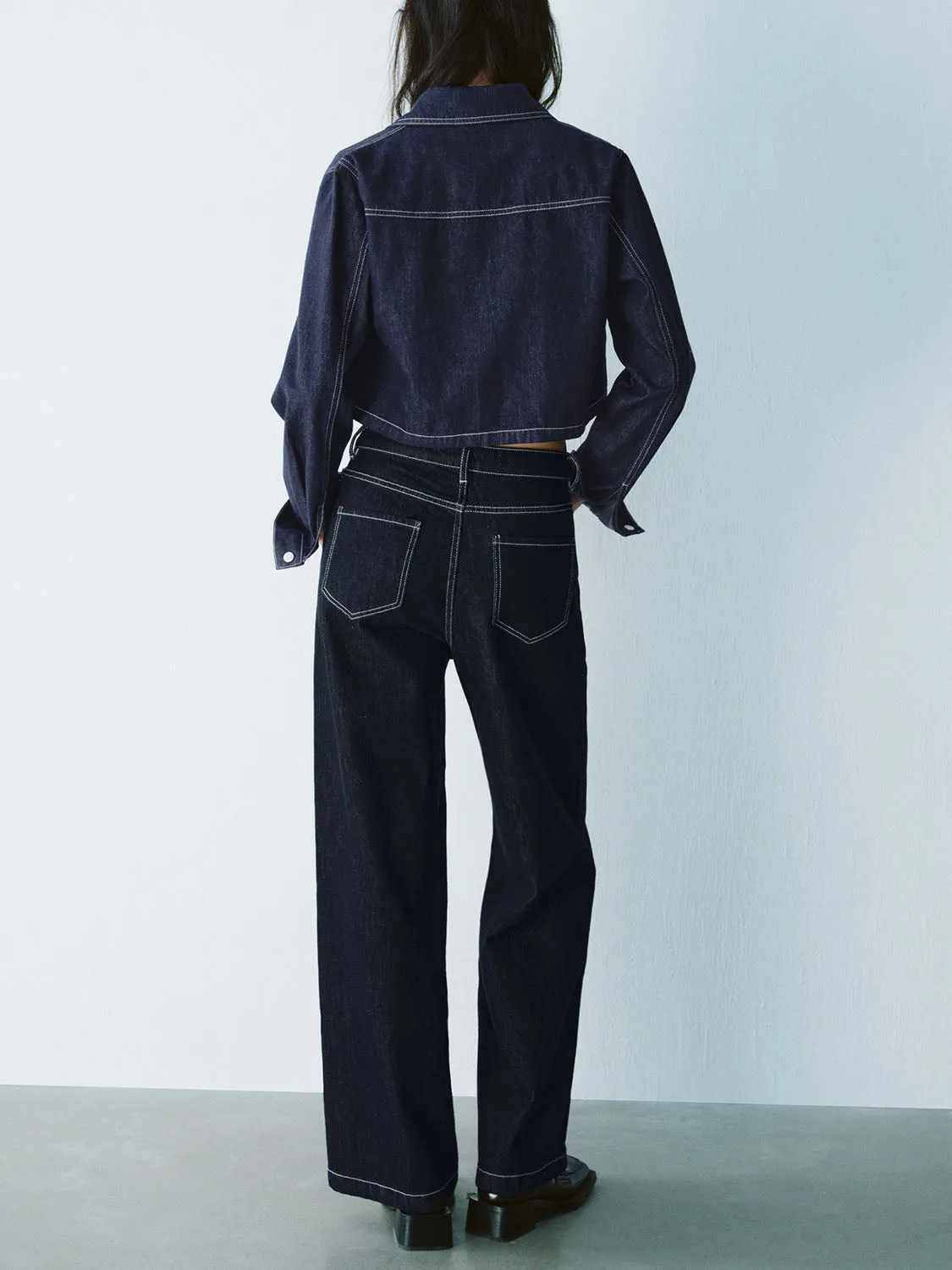 Cropped Denim Shirts