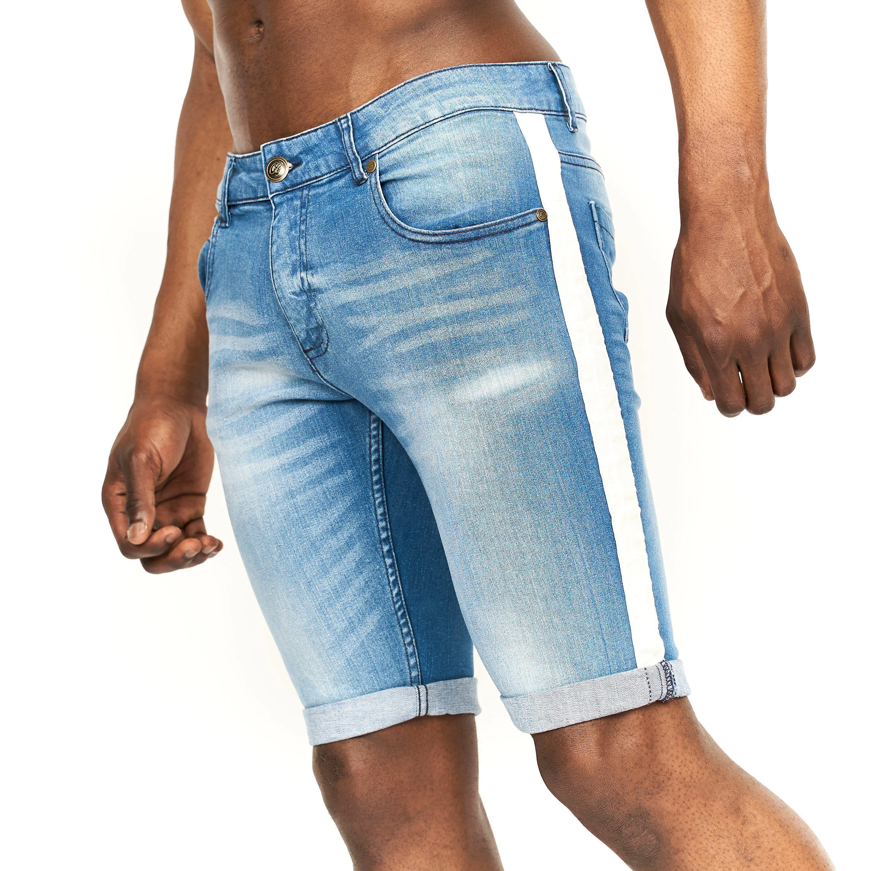 Crosshatch Mens Playmore Denim Shorts Light Wash