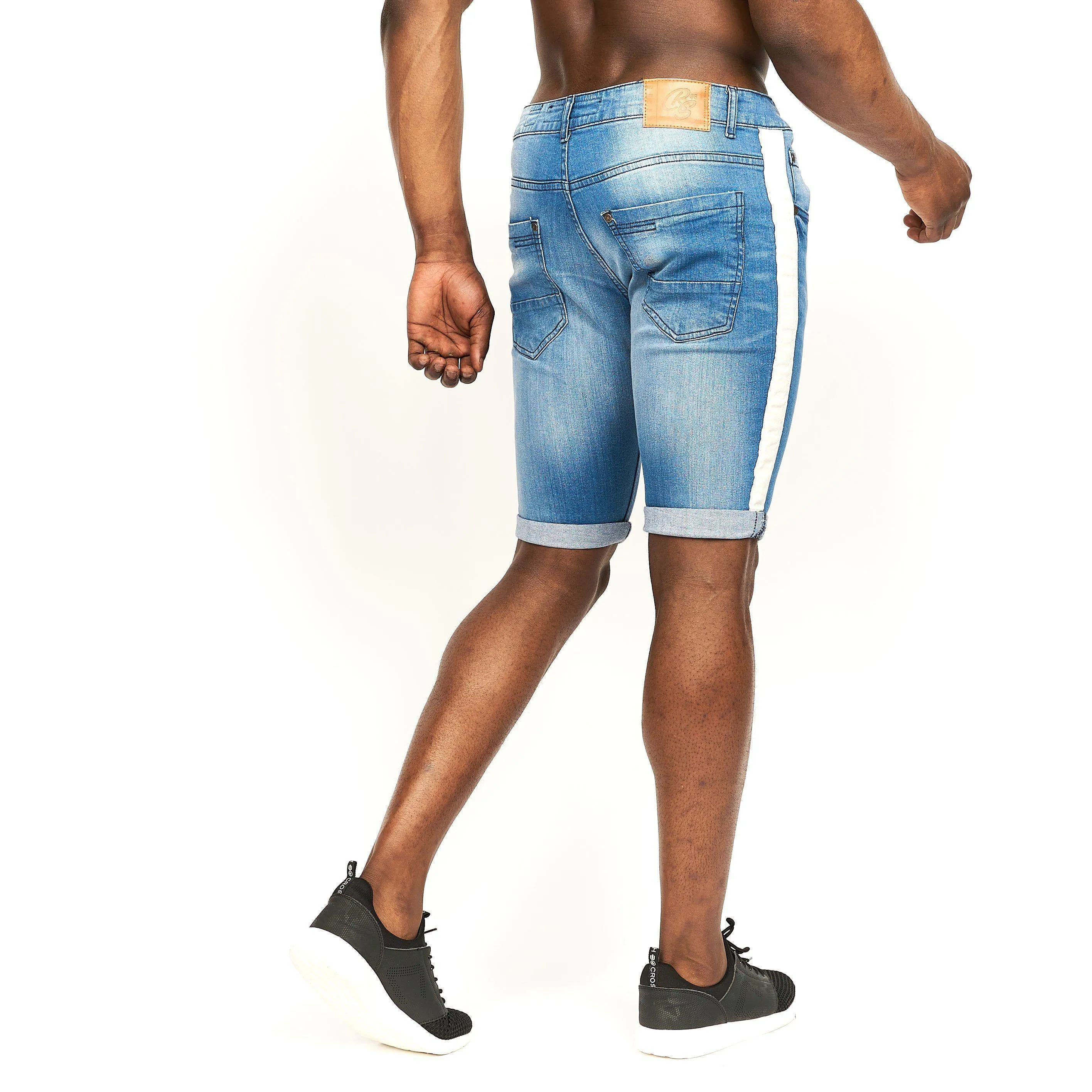 Crosshatch Mens Playmore Denim Shorts Light Wash