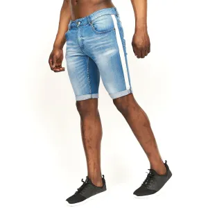 Crosshatch Mens Playmore Denim Shorts Light Wash