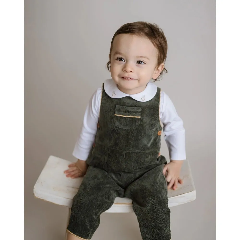 Cuclie Forest Green Corduroy Overalls