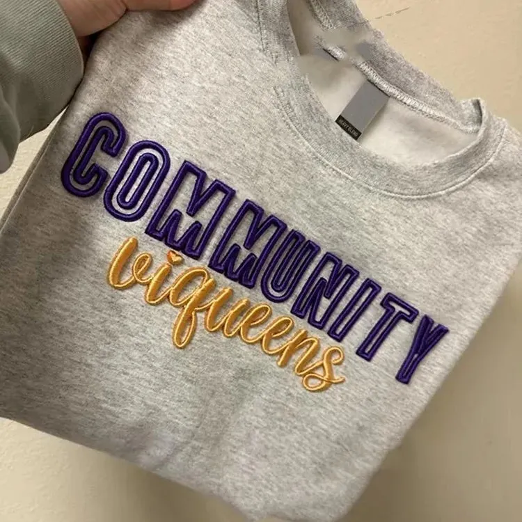🏈🏀⚾️🥎Custom 3D PUFF Embroidery College Team Sweatshirt