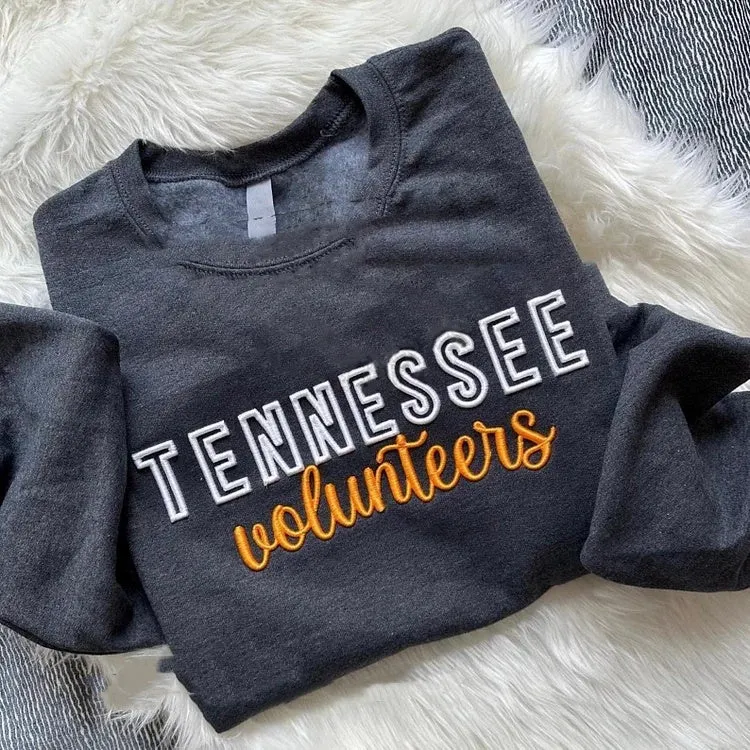 🏈🏀⚾️🥎Custom 3D PUFF Embroidery College Team Sweatshirt