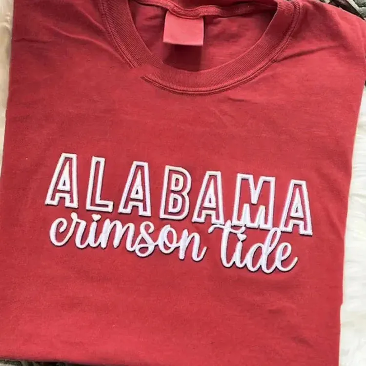 🏈🏀⚾️🥎Custom 3D PUFF Embroidery College Team Sweatshirt
