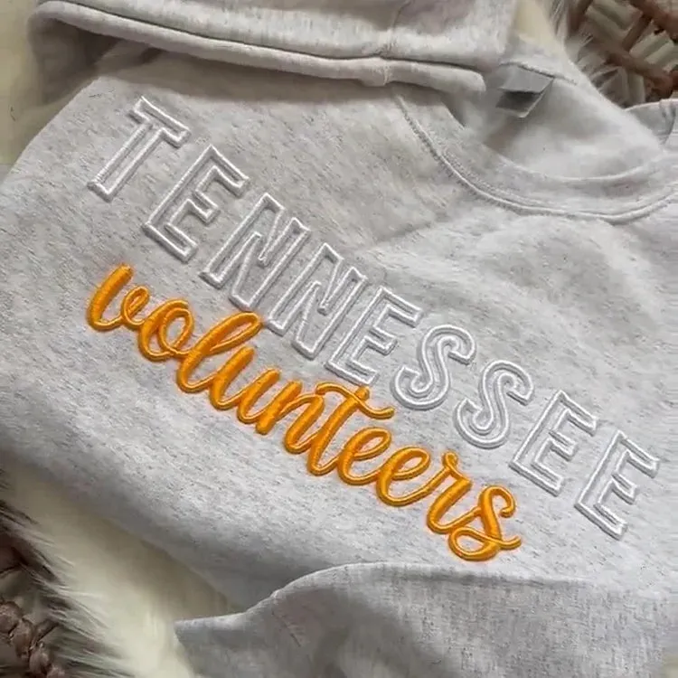 🏈🏀⚾️🥎Custom 3D PUFF Embroidery College Team Sweatshirt