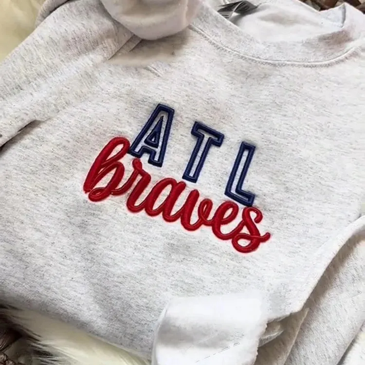 🏈🏀⚾️🥎Custom 3D PUFF Embroidery College Team Sweatshirt