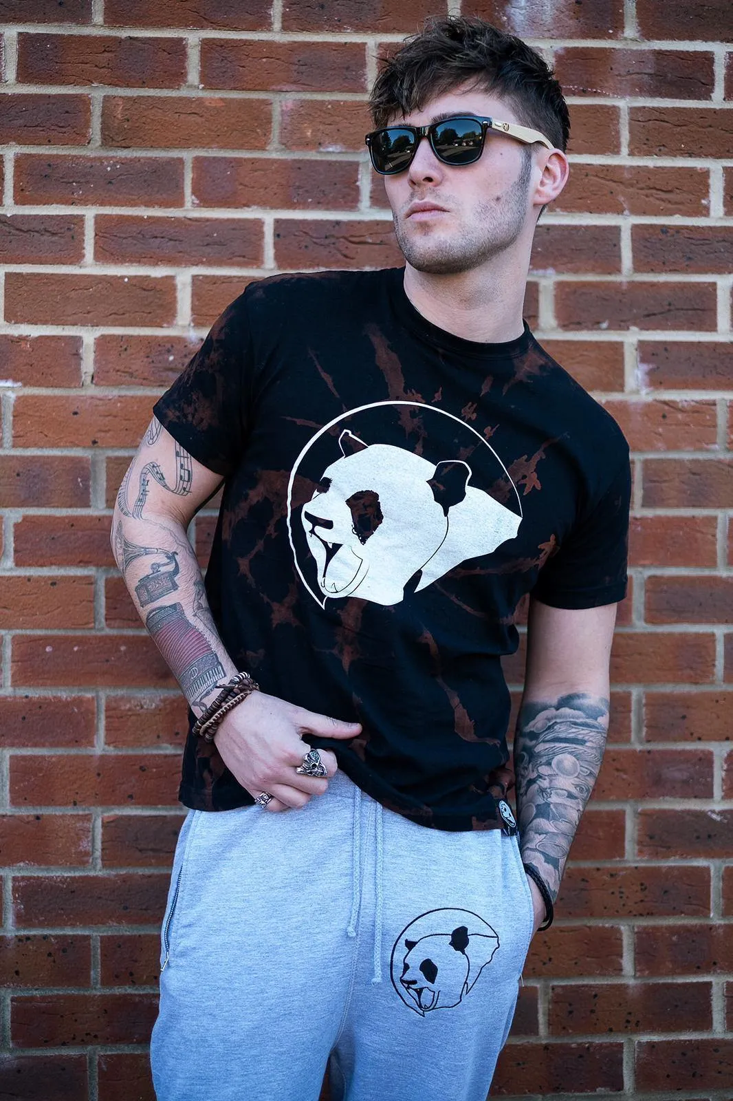 Custom Classic Panda Acid Wash Unisex Tee