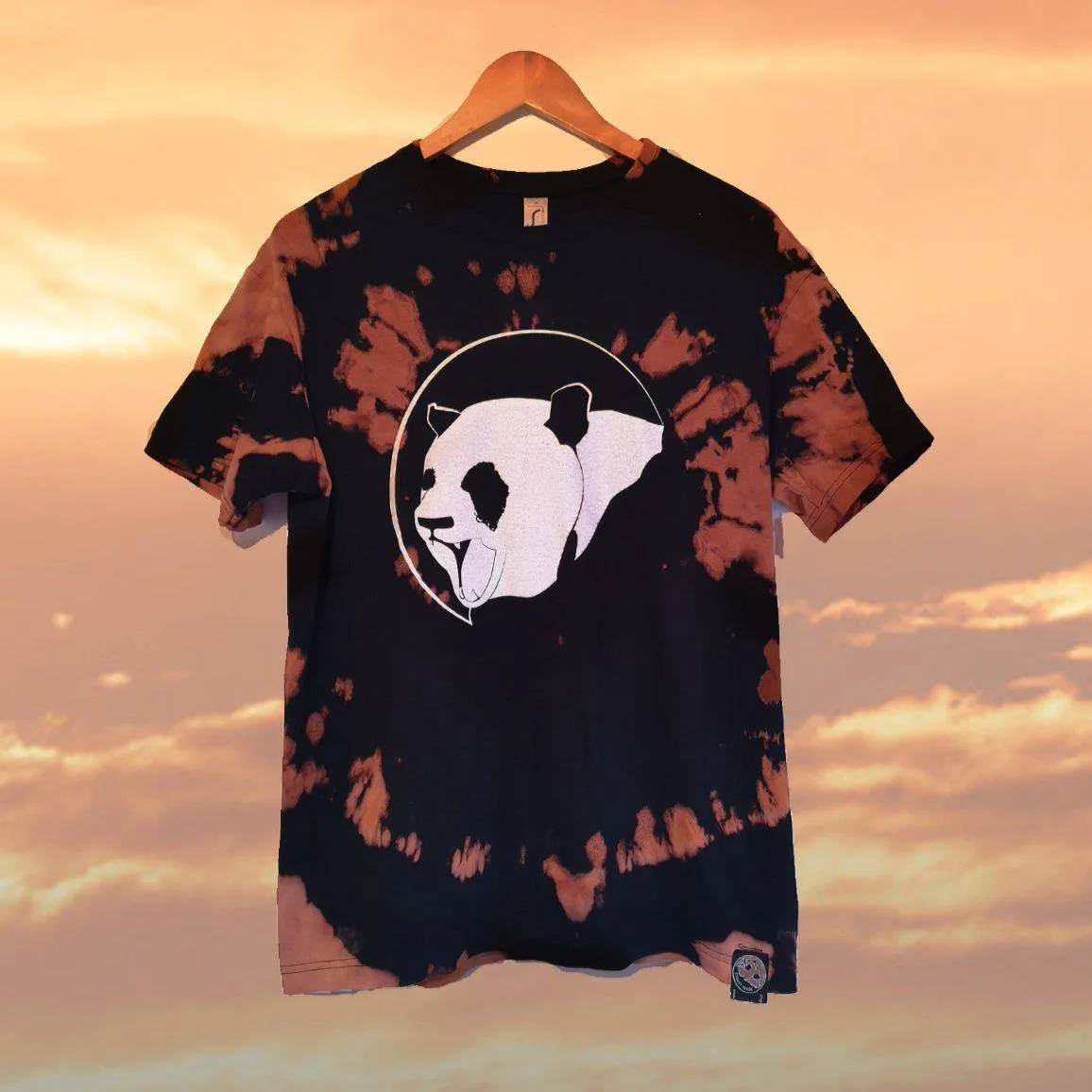 Custom Classic Panda Acid Wash Unisex Tee