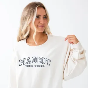 Custom College Athletic Block Embroidered Gemma Crewneck Sweatshirt