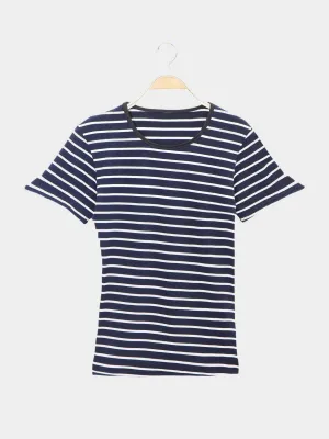 Custom Crew Neck Stripe Half Sleeve T-Shirts