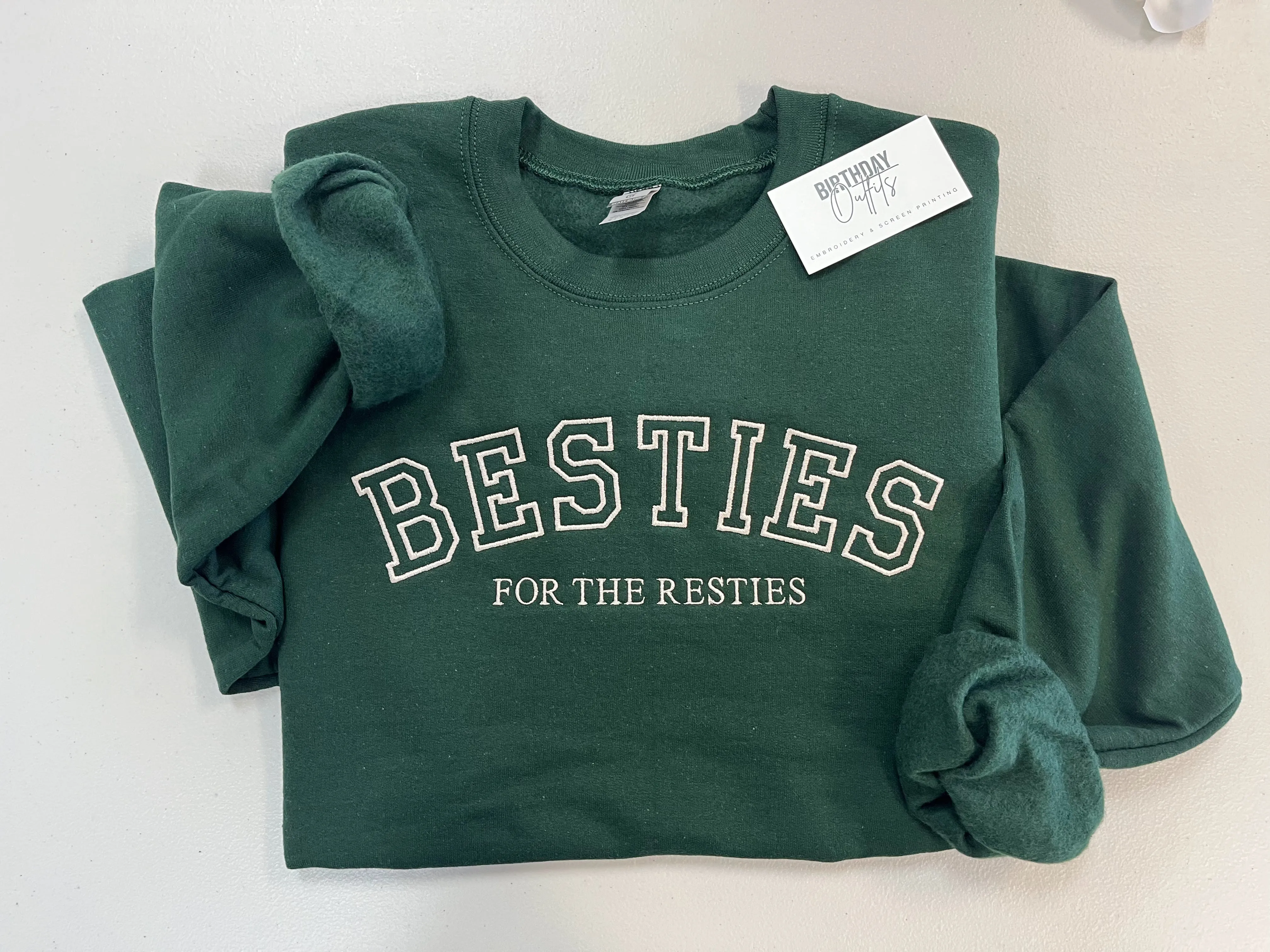 Custom Embroidered Varsity Crewneck 18000 - Embroidery Crewneck- Custom Embroidery - Personalized Sweatshirt - Embroidered Sweatshirt, mom gift