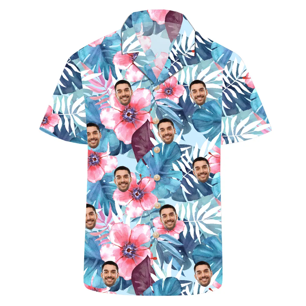 Custom Face All Over Print Hawaiian Shirt