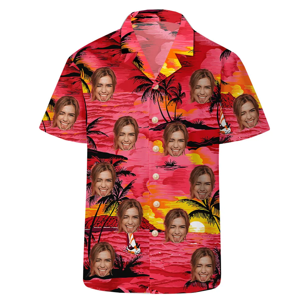 Custom Face All Over Print Hawaiian Shirt