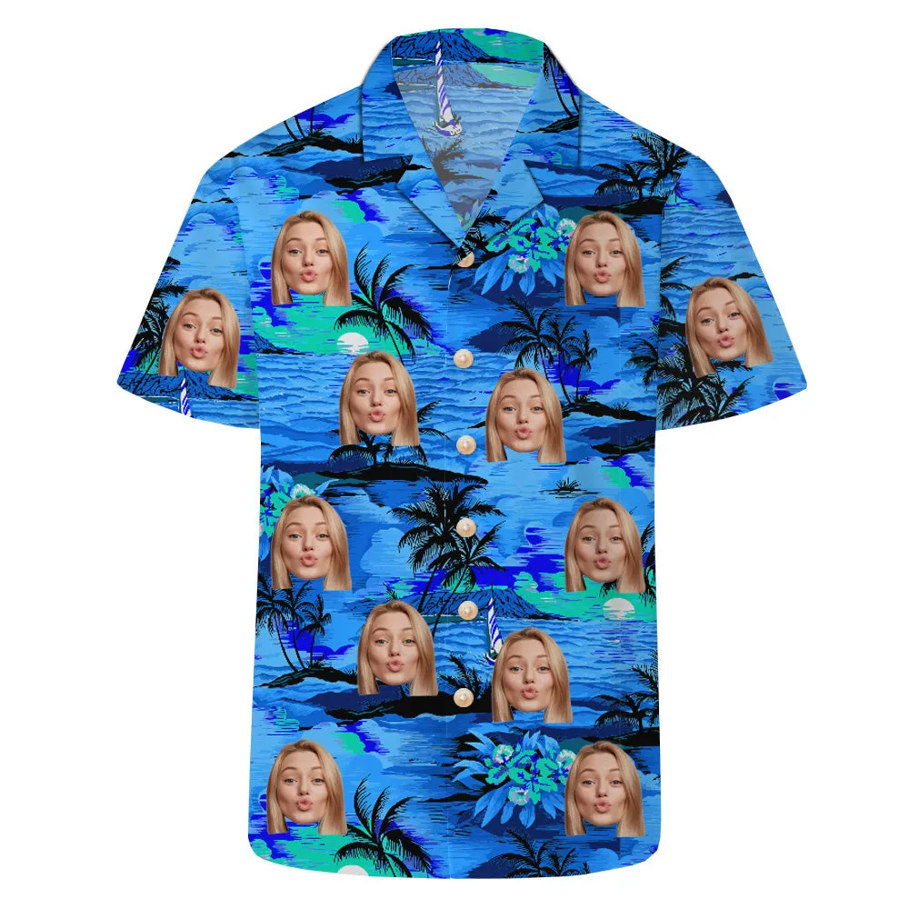 Custom Face All Over Print Hawaiian Shirt