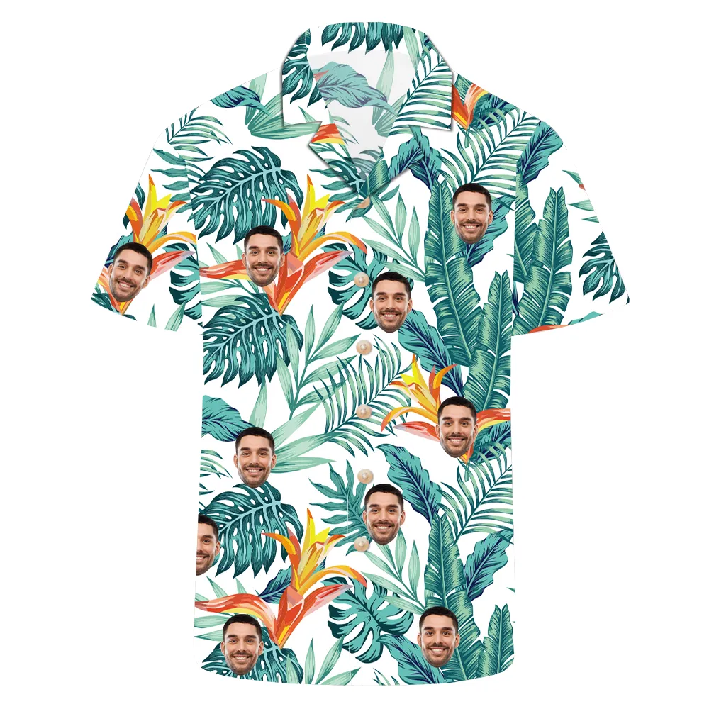 Custom Face All Over Print Hawaiian Shirt
