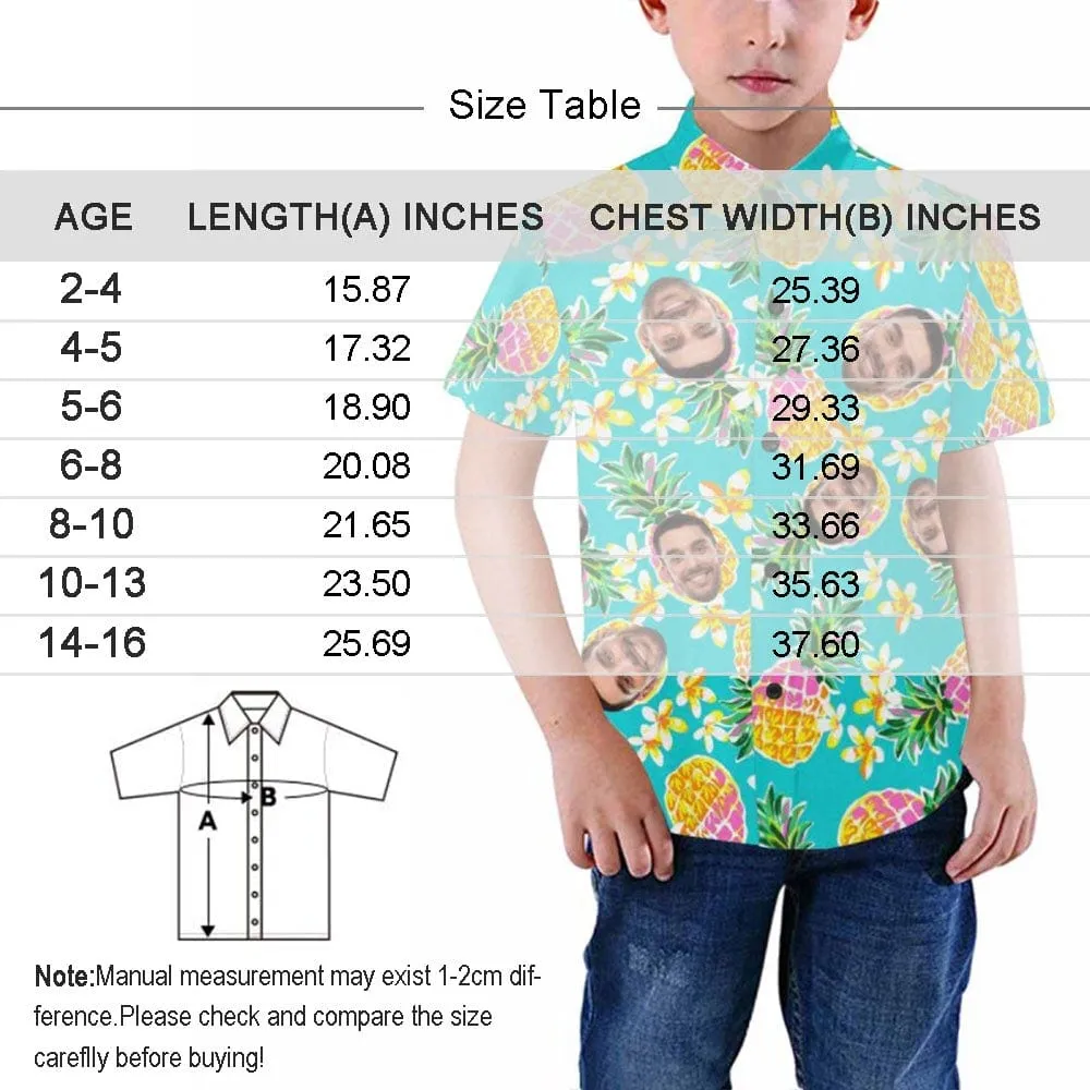 Custom Face Christmas Hat Teenage Hawaiian Shirt