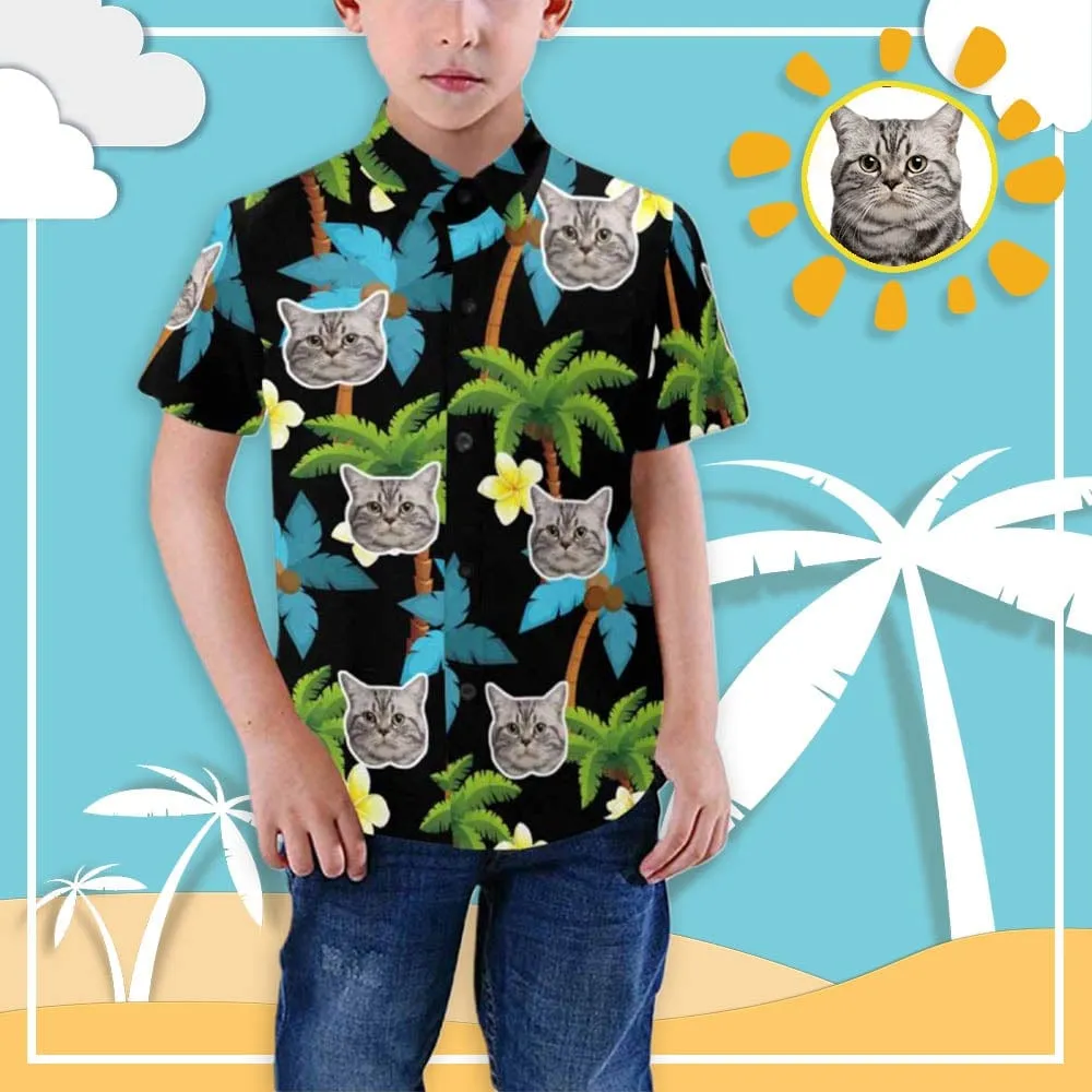 Custom Face Coconut Tree Teenage Hawaiian Shirt