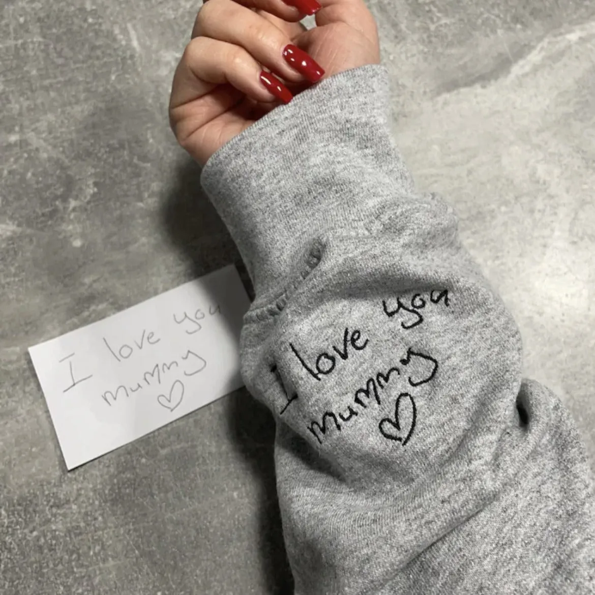 Custom Handwritten Message Embroidered Sweatshirt