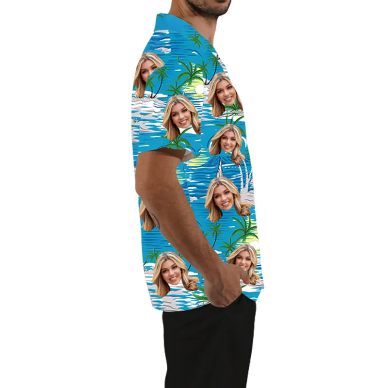 Custom Hawaiian Shirts Men's Short Sleeve Tops Breathable Summer Shirts Personalized Gifts For Him Boyfriend Father