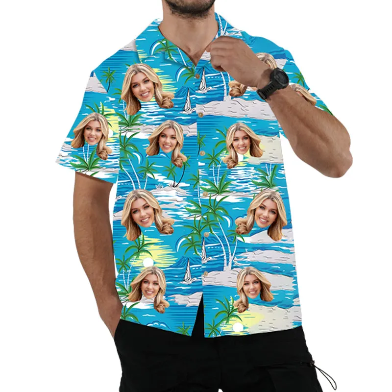 Custom Hawaiian Shirts Men's Short Sleeve Tops Breathable Summer Shirts Personalized Gifts For Him Boyfriend Father