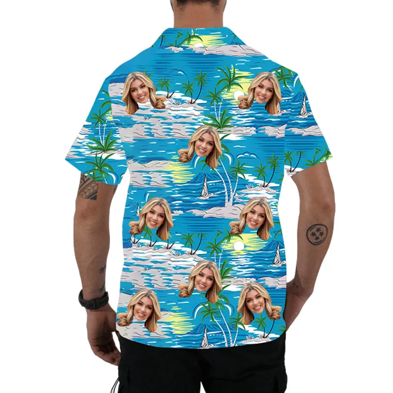 Custom Hawaiian Shirts Men's Short Sleeve Tops Breathable Summer Shirts Personalized Gifts For Him Boyfriend Father