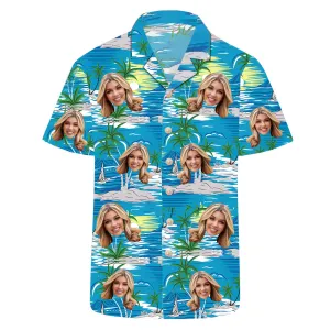 Custom Hawaiian Shirts Men's Short Sleeve Tops Breathable Summer Shirts Personalized Gifts For Him Boyfriend Father