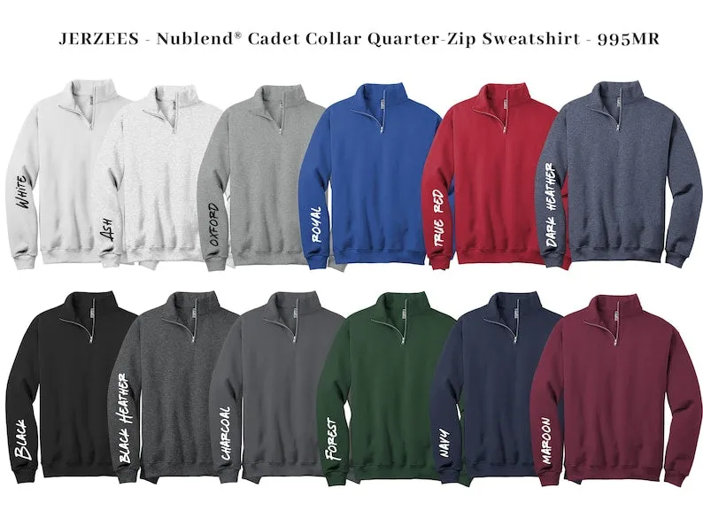 Custom JERZEES - Nublend® Cadet Collar Quarter-Zip Sweatshirt - 995MR