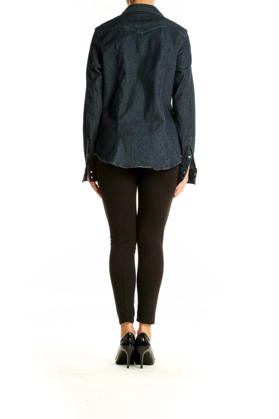 Dark Blue Denim Western Shirt
