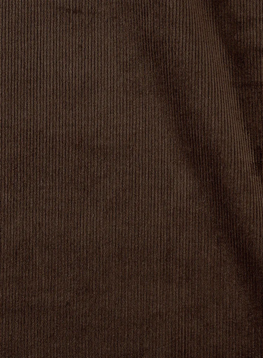 Dark Brown Stretch Pin Corduroy Jacket