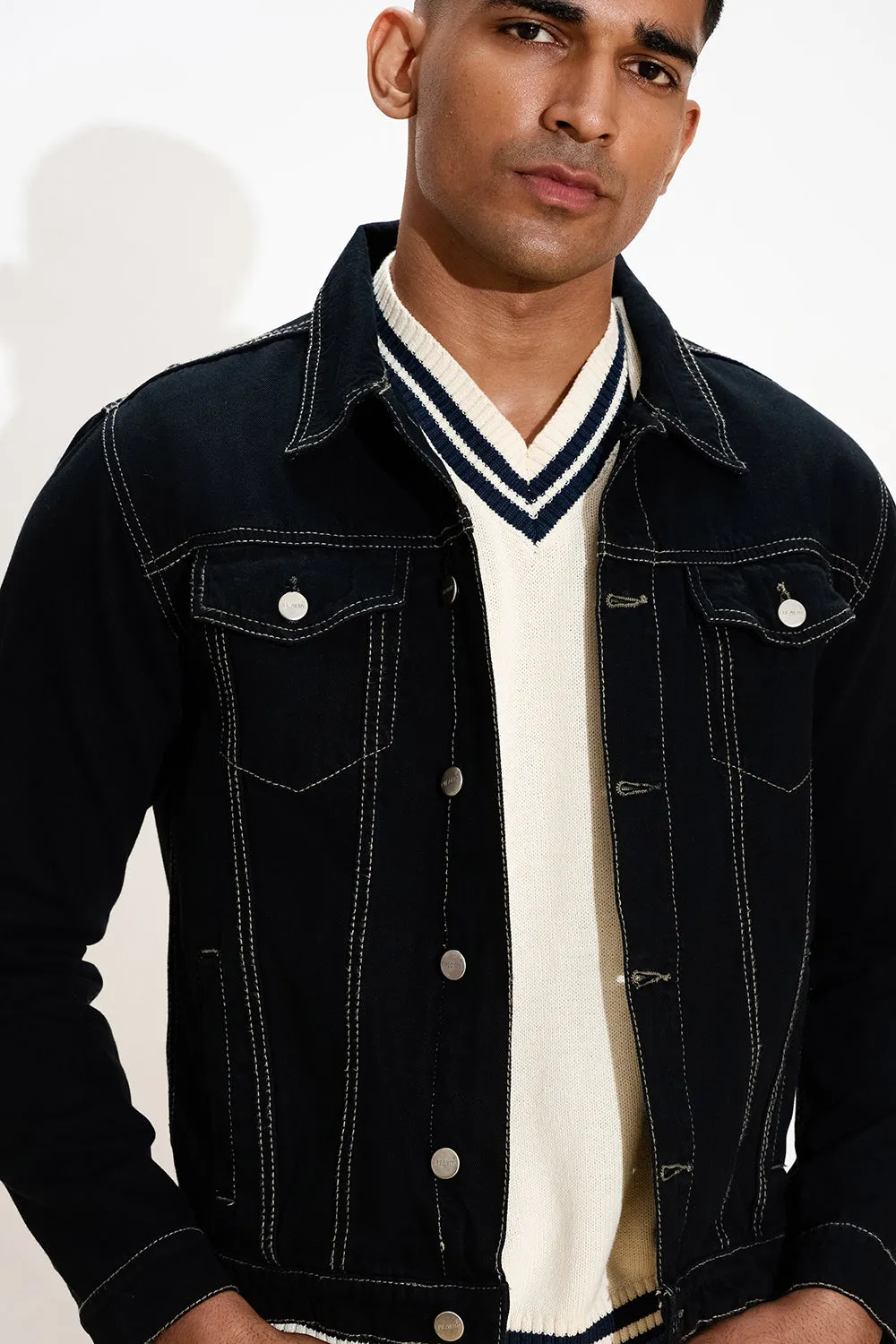 Dark Knight Men's Denim Trucker Jacket