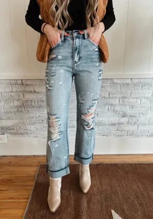 Darlin Denim Distressed Paint Splatter 2.0(MD-110)