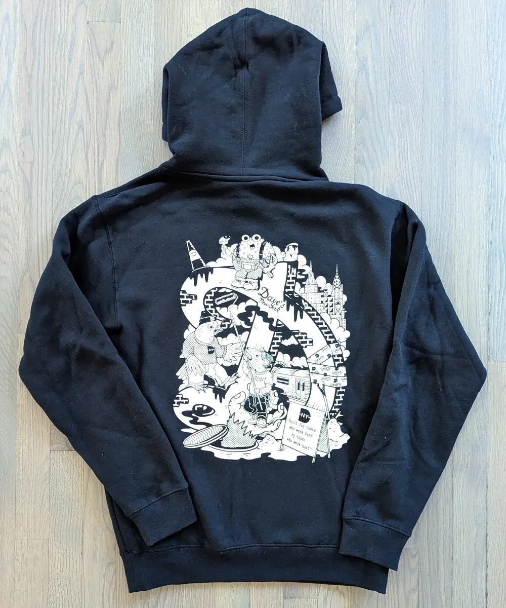 Dave's New York x Henbo Henning Collab Hoodie - Big D Black