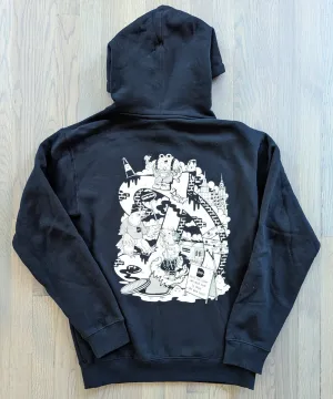 Dave's New York x Henbo Henning Collab Hoodie - Big D Black
