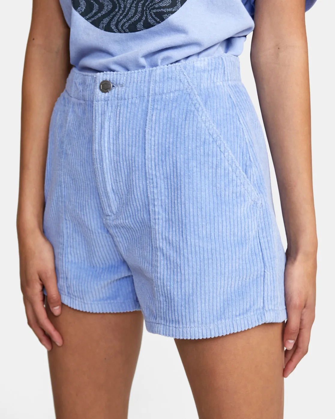 Daylight Corduroy Shorts - Grey Purple