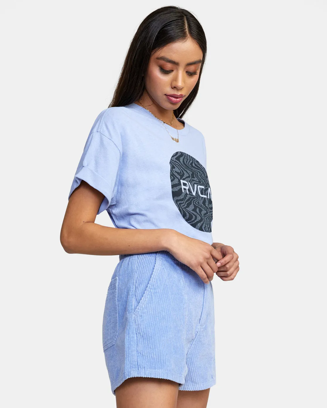 Daylight Corduroy Shorts - Grey Purple