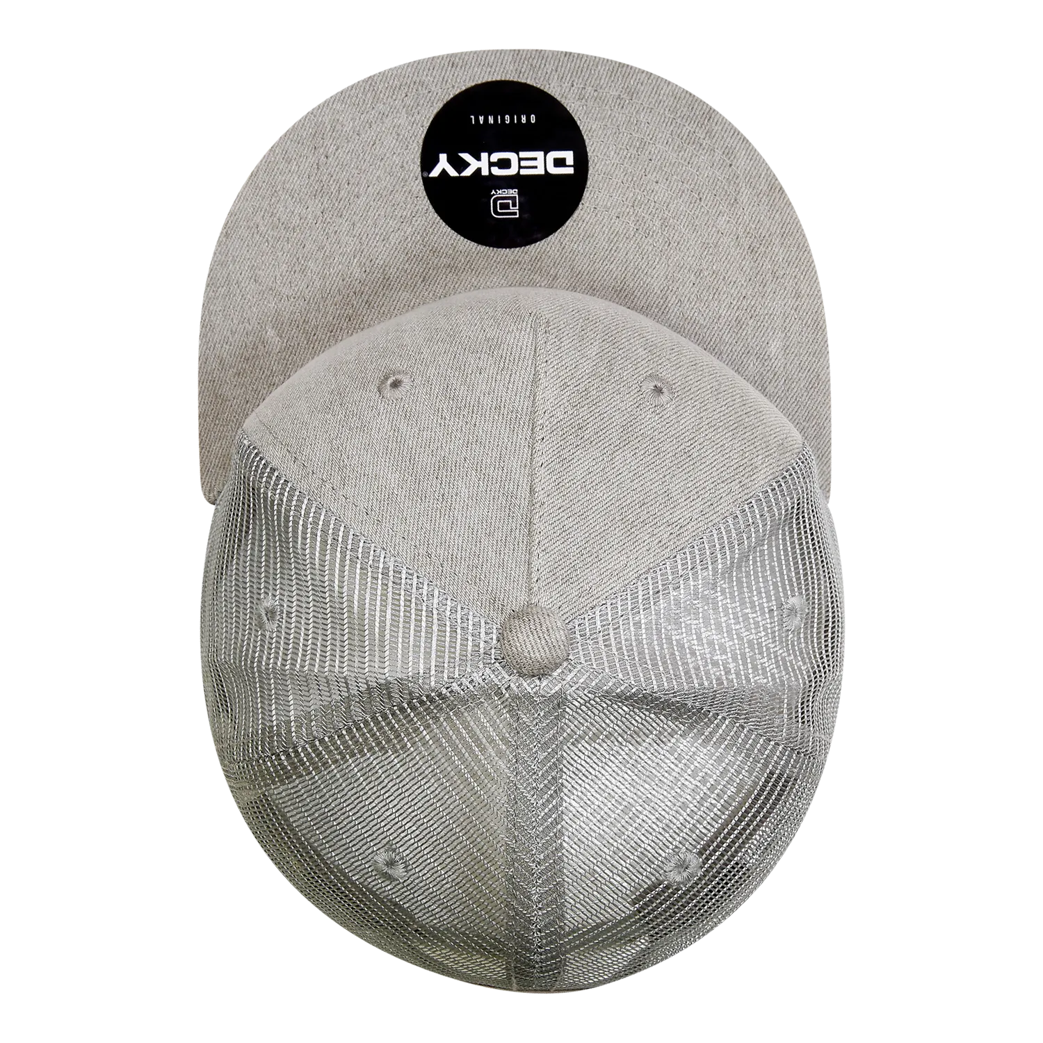 Decky 1082 5 Panel Denim Trucker Hat, Flat Bill Mesh Back Cap - CASE Pricing