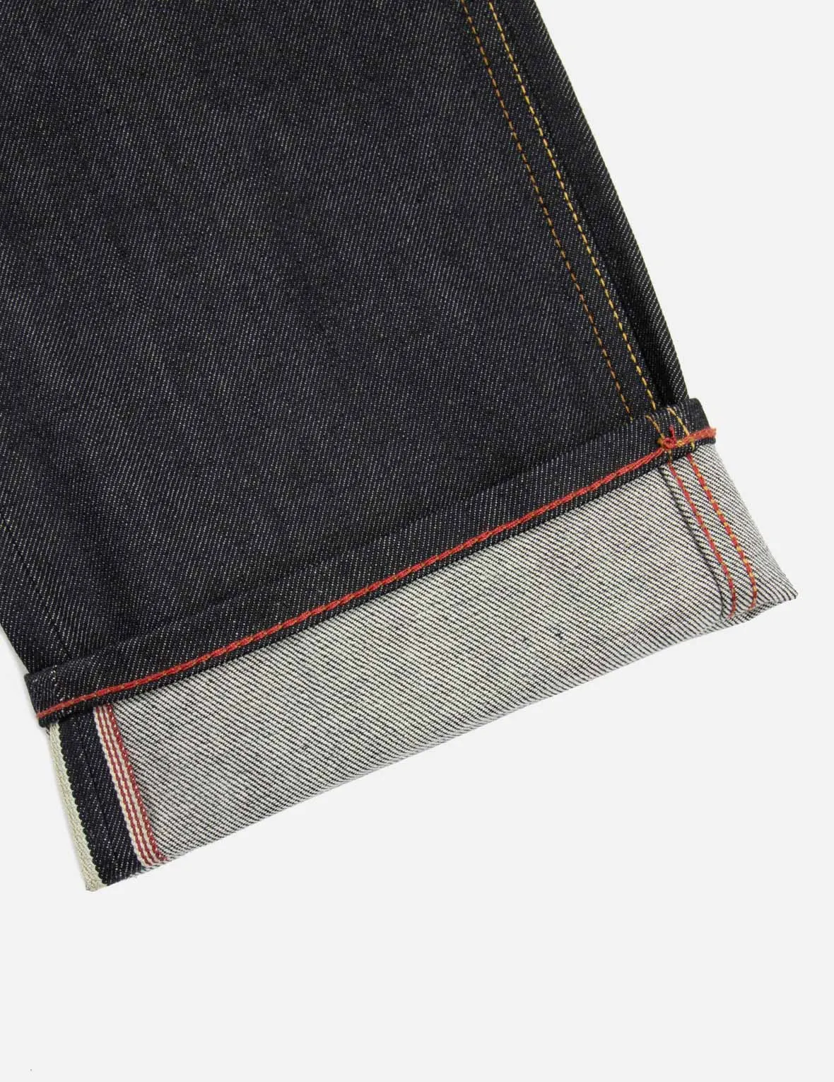 Deer and Seagull Embroidery Slim Fit Selvedge Denim Jeans #2010