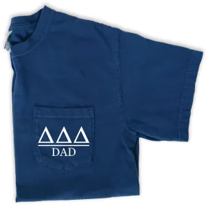 Delta Delta Delta Dad Pocket Tee - Navy