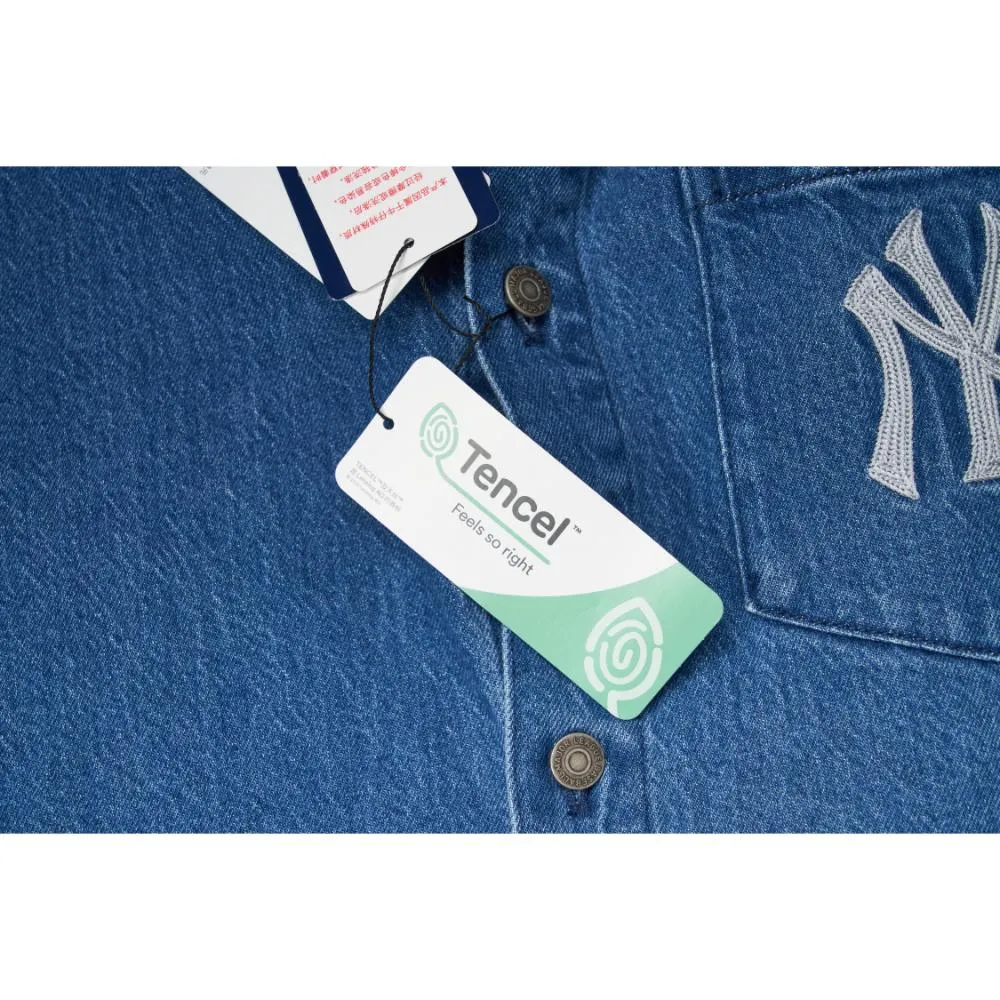 Denim Coopers Mega Logo New York Yankees Denim Shirts