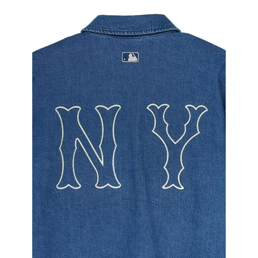 Denim Coopers Mega Logo New York Yankees Denim Shirts