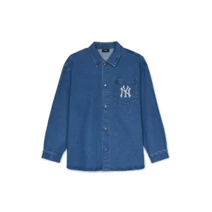 Denim Coopers Mega Logo New York Yankees Denim Shirts