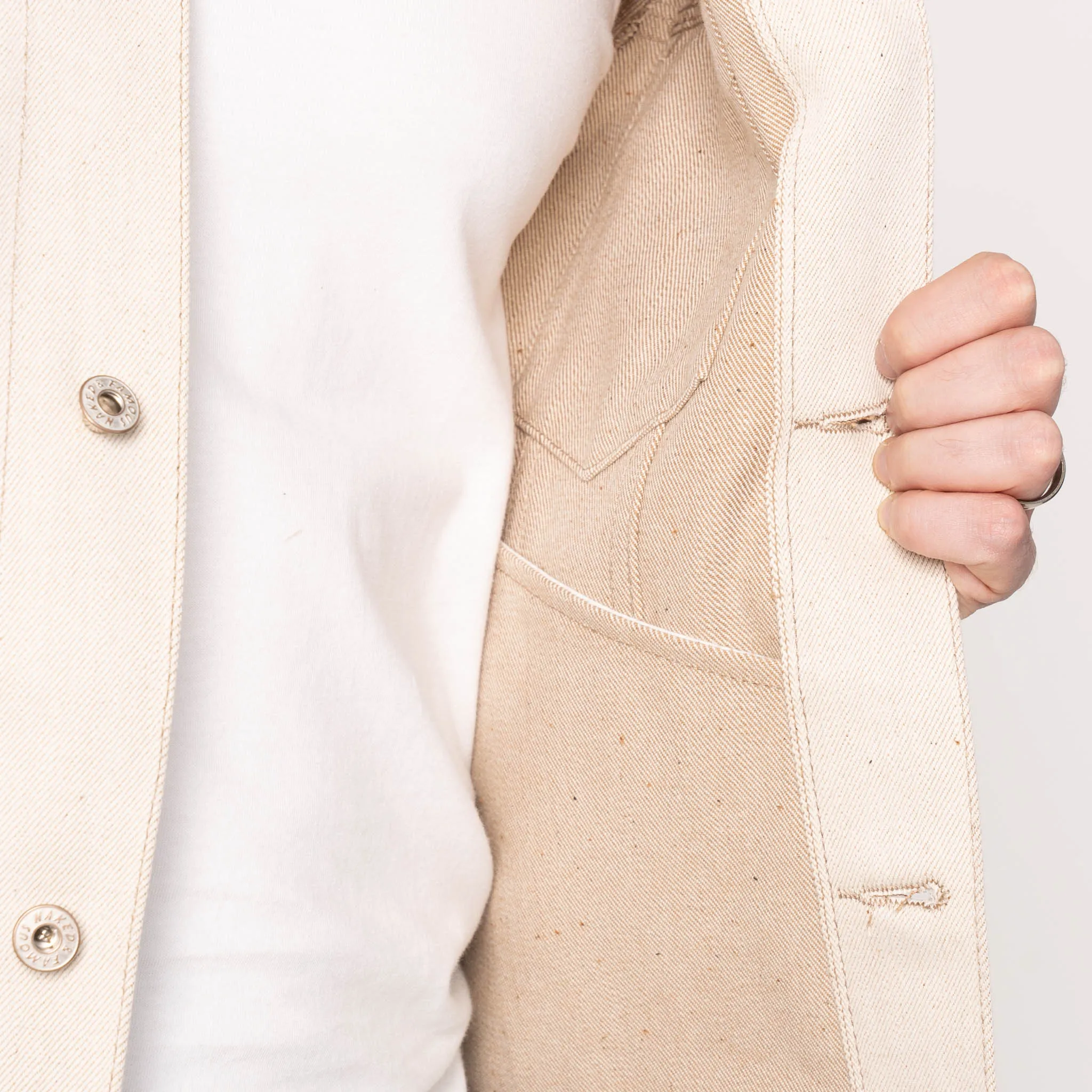 Denim Jacket - All Natural Ecru Foxfibre®